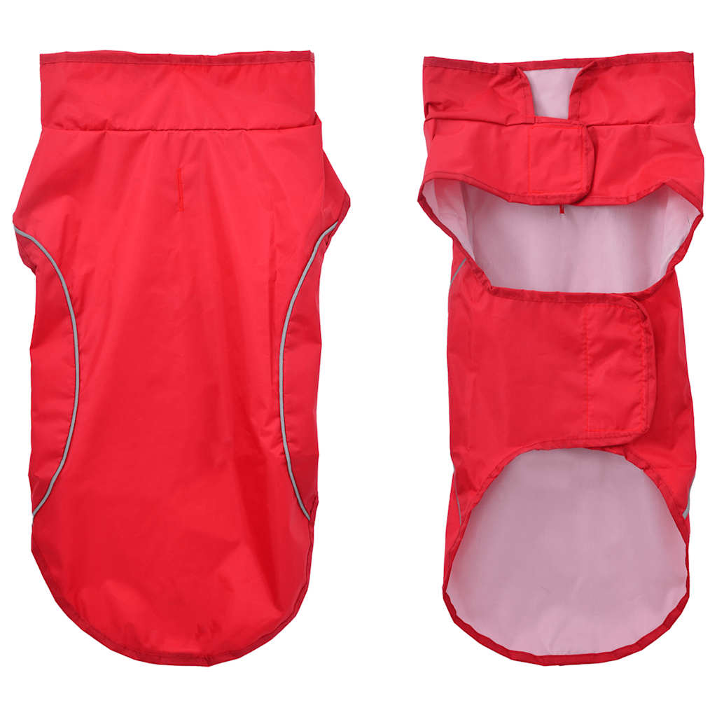 VidaXL imperméable pour chien avec bandes réfléchissantes polyester rouge xxs