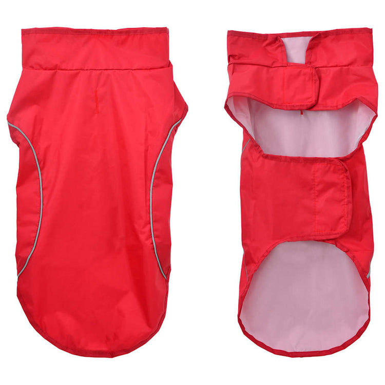 VidaXL imperméable pour chien avec bandes réfléchissantes polyester rouge xs