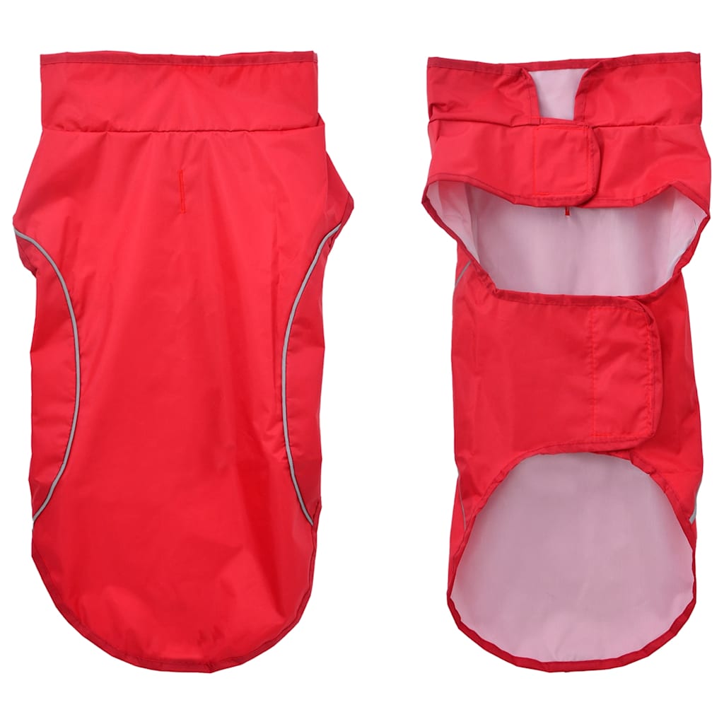 VidaXL imperméable pour chien avec bandes réfléchissantes polyester rouge s