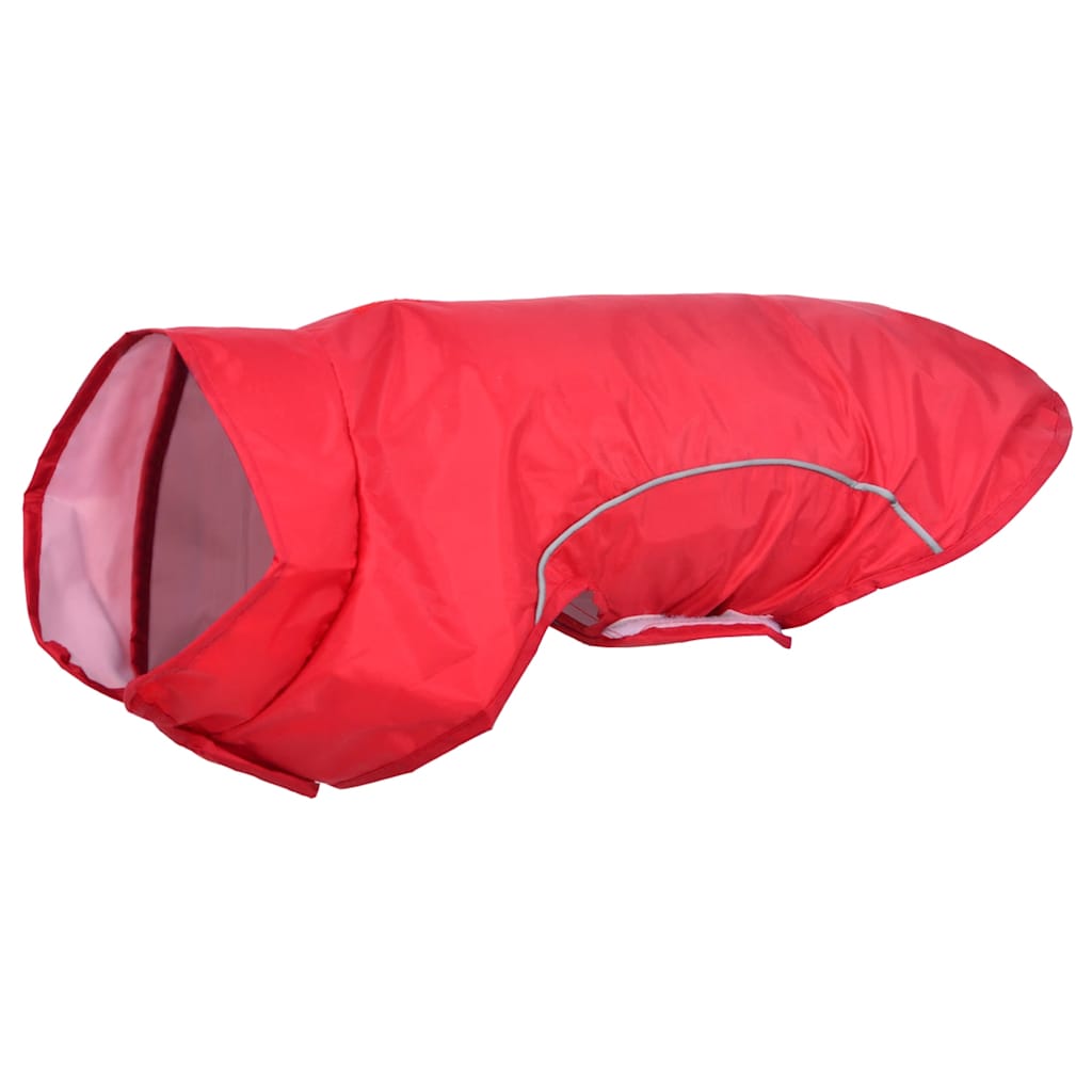 Vidaxxl imperméable pour chien avec bandes réfléchissantes polyester rouge m