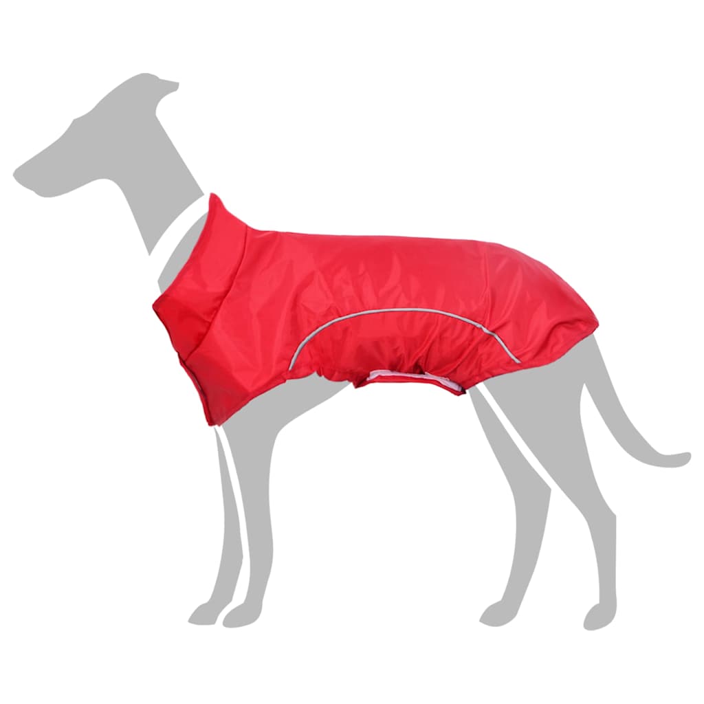 VidaXL imperméable pour chien avec bandes réfléchissantes polyester rouge xl