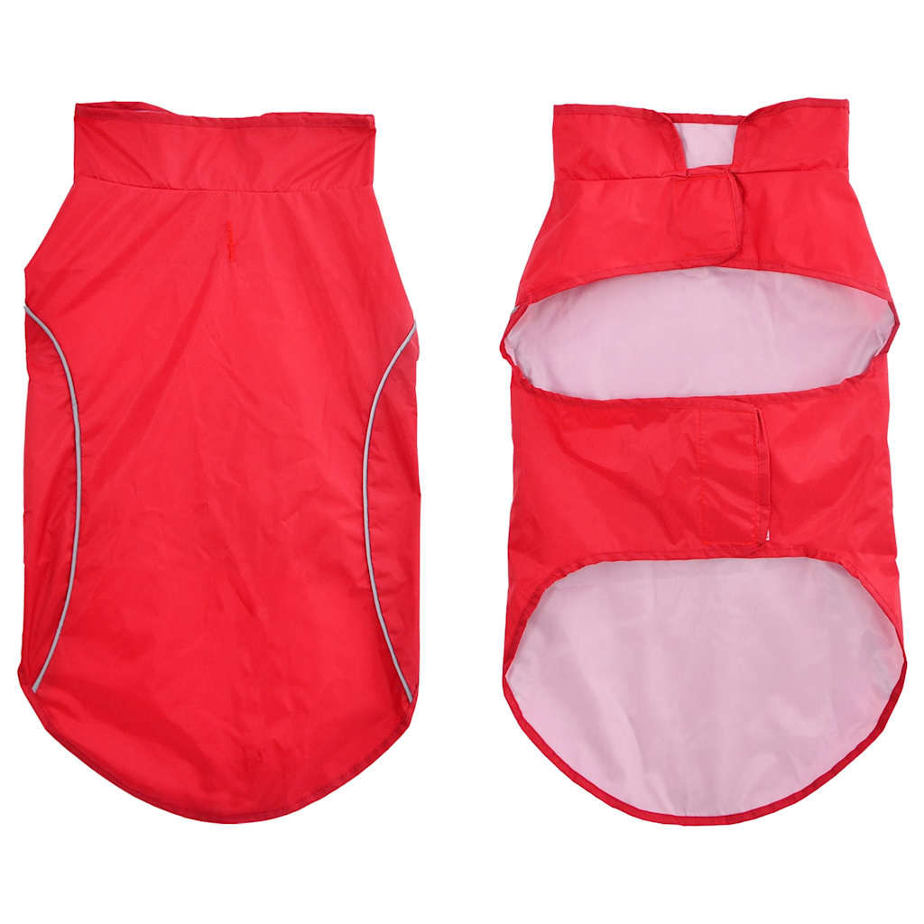 Vidaxxl imperméable pour chien avec bandes réfléchissantes polyester rouge 2xl