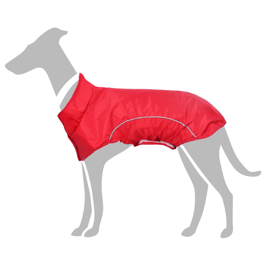 Vidaxxl imperméable pour chien avec bandes réfléchissantes polyester rouge 2xl