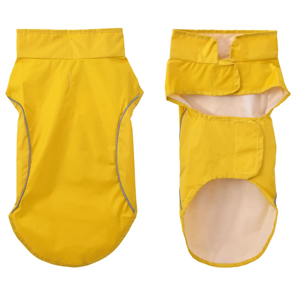 VidaXL imperméable pour chien avec bandes réfléchissantes polyester jaune xs