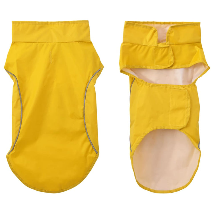 VidaXL imperméable pour chien avec bandes réfléchissantes polyester jaune xs
