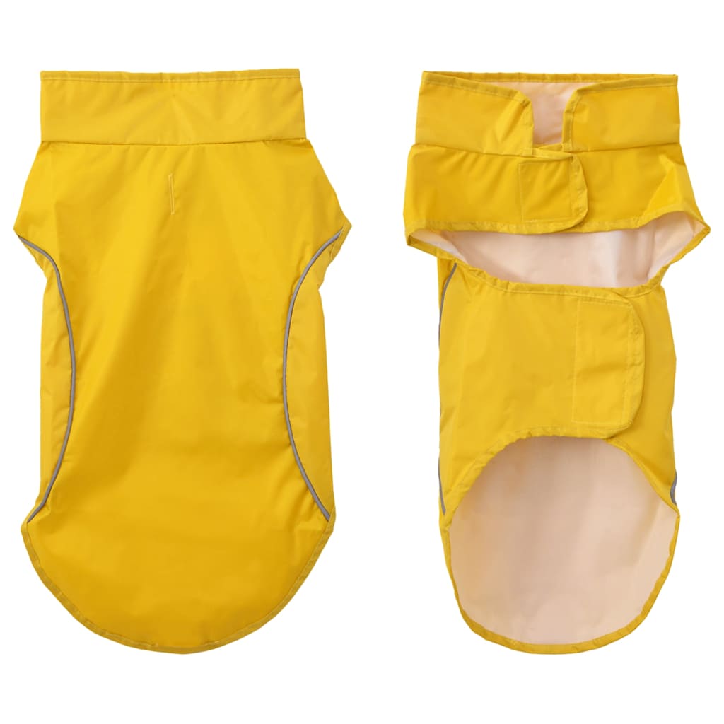 Vidaxxl imperméable pour chien avec bandes réfléchissantes polyester jaune m