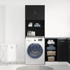 Vidaxx meuble lave-linge 64x24x190 cm aggloméré chêne noir