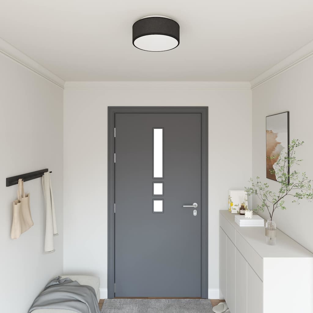 Vidaxx plafonnier avec spots noir 30 x 30 x 13,5 cm tissu