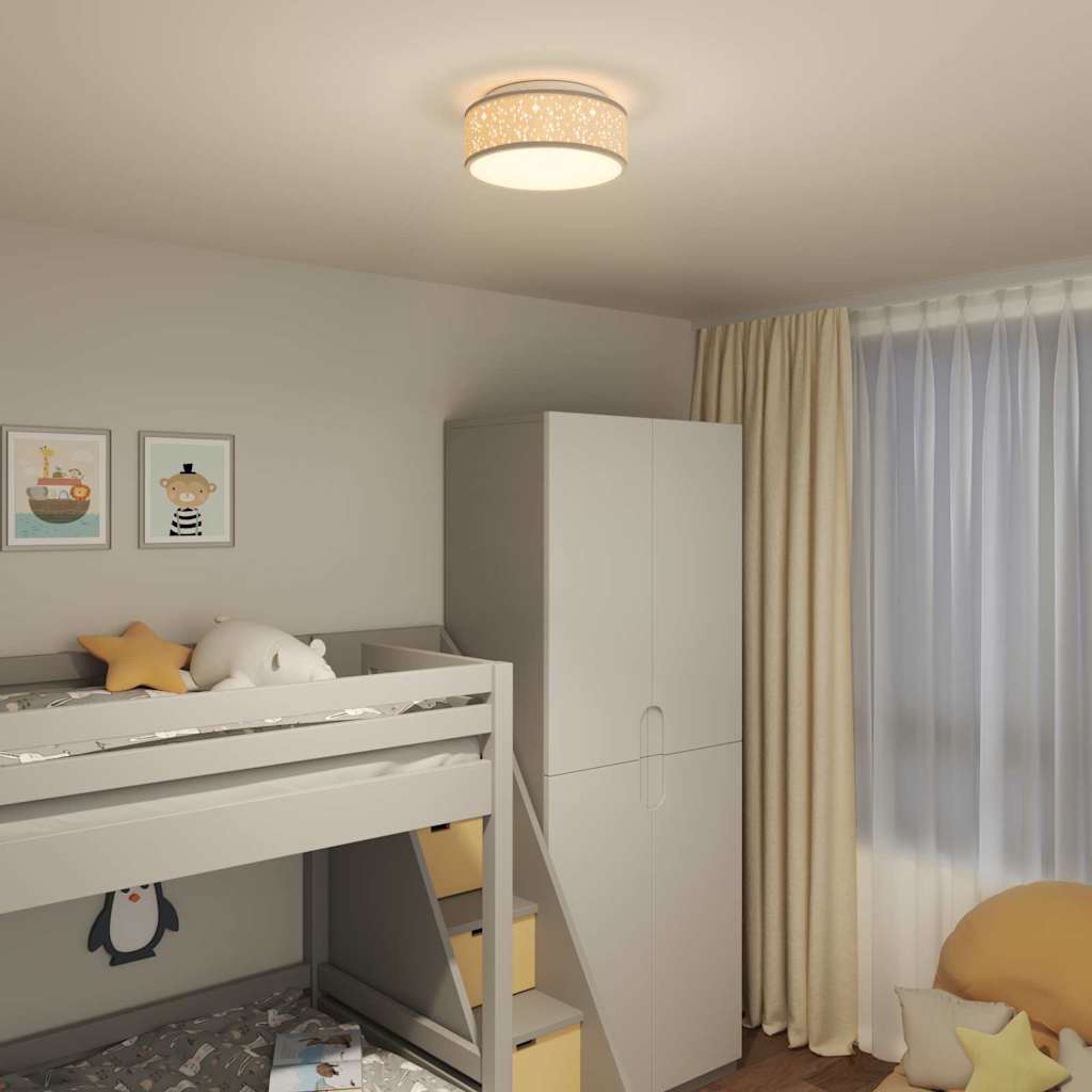 Vidaxx plafonnier avec spots taupe 30 x 30 x 13,5 cm tissu