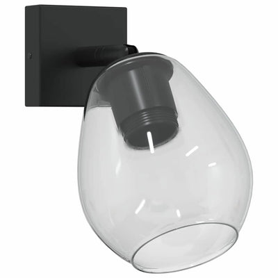 Vidaxx spot de plafond noir 13 x 13 x 26 cm verre et métal