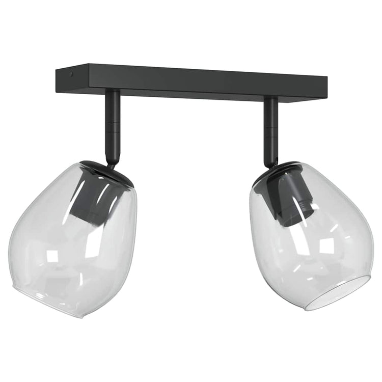Vidaxx spot de plafond noir 33 x 13 x 26 cm verre et métal