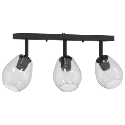Vidaxx spot de plafond noir 54 x 13 x 26 cm verre et métal