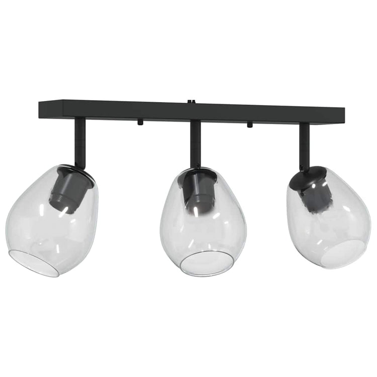 Vidaxx spot de plafond noir 54 x 13 x 26 cm verre et métal