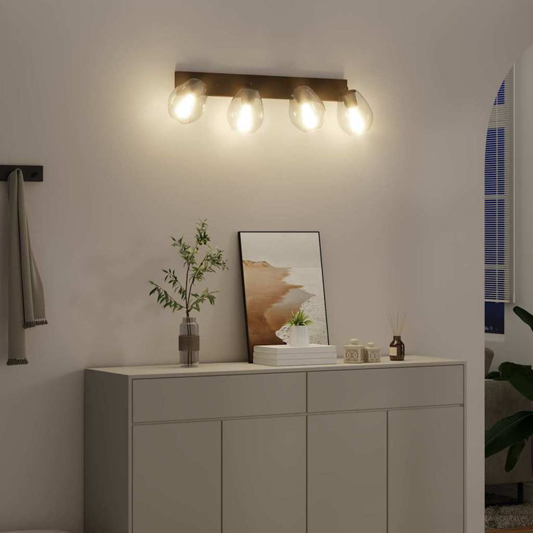 Spot de plafond Vidaxx noir 73,5 x 13 x 26 cm verre et métal