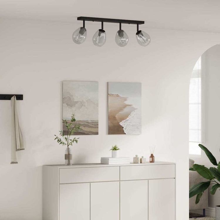 Spot de plafond Vidaxx noir 73,5 x 13 x 26 cm verre et métal