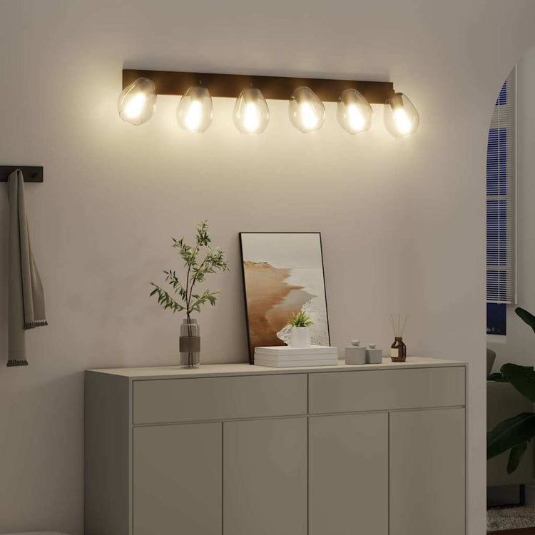 Spot de plafond Vidaxx noir 110,5 x 13 x 26 cm verre et métal