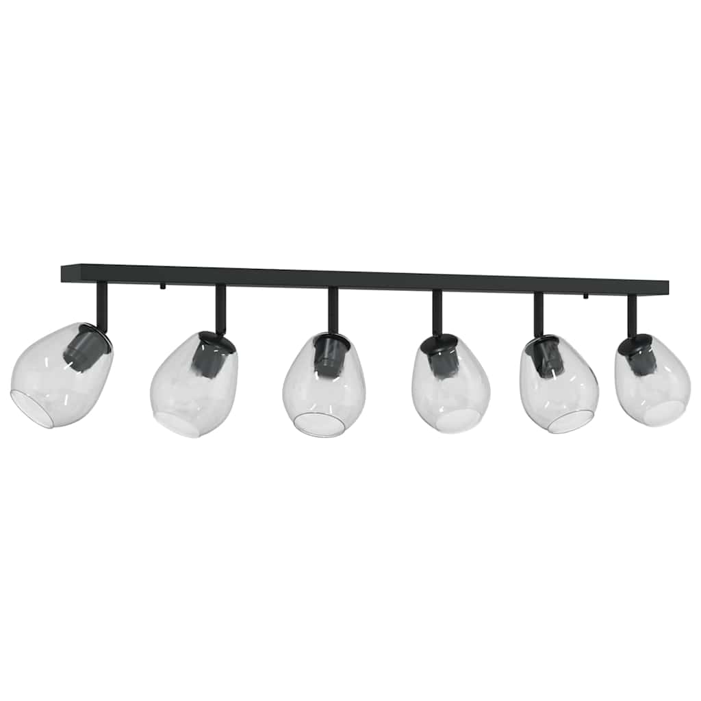 Spot de plafond Vidaxx noir 110,5 x 13 x 26 cm verre et métal