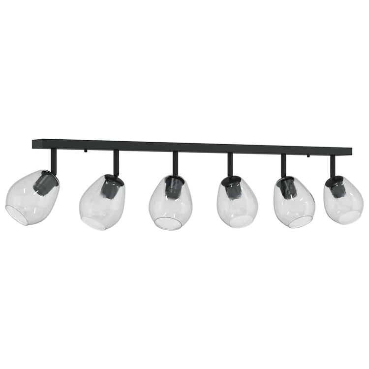 Spot de plafond Vidaxx noir 110,5 x 13 x 26 cm verre et métal