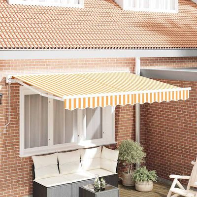 Vidaxx toile de remplacement pour auvent jaune et blanc 235 x 195 cm