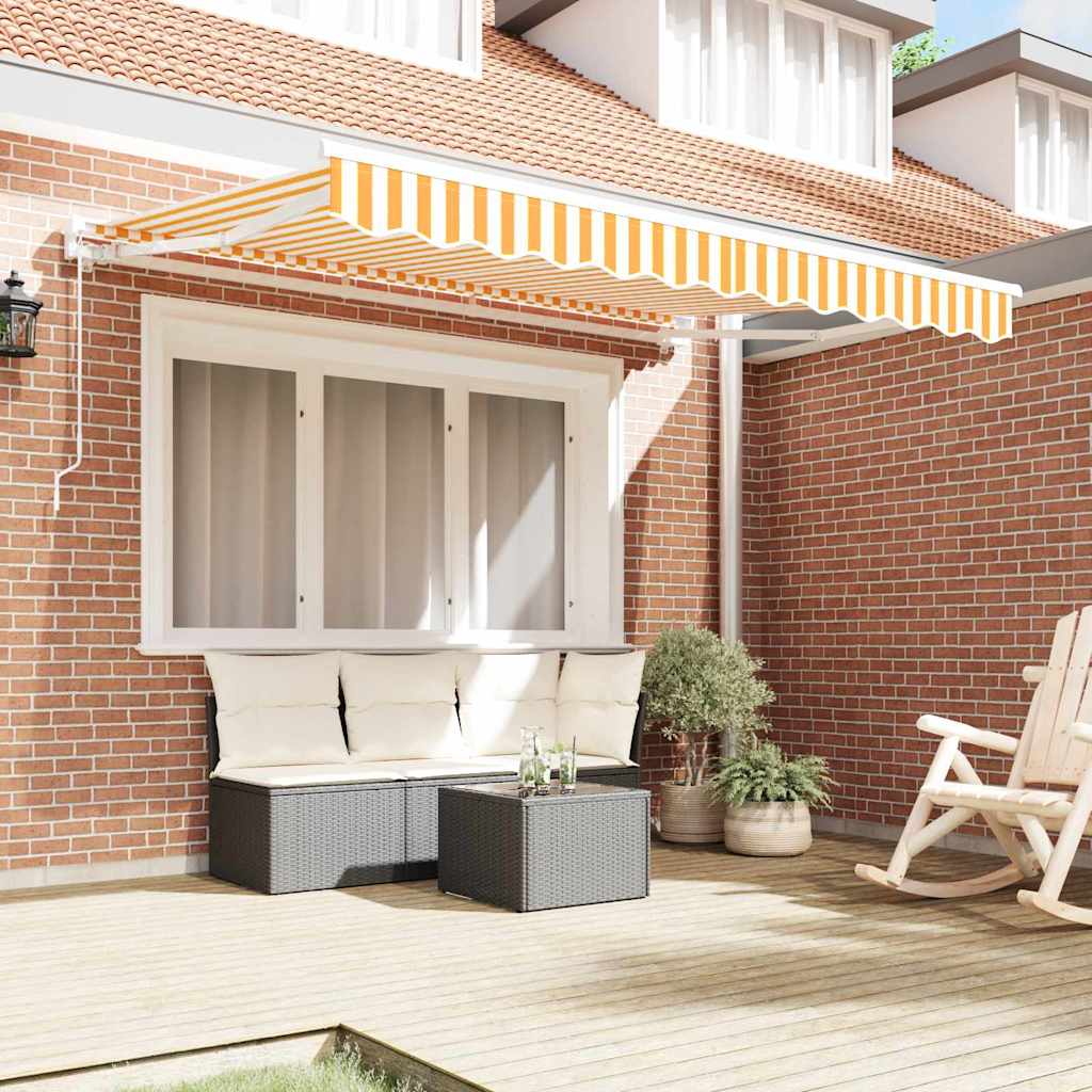 Vidaxx toile de remplacement pour auvent jaune et blanc 280 x 195 cm