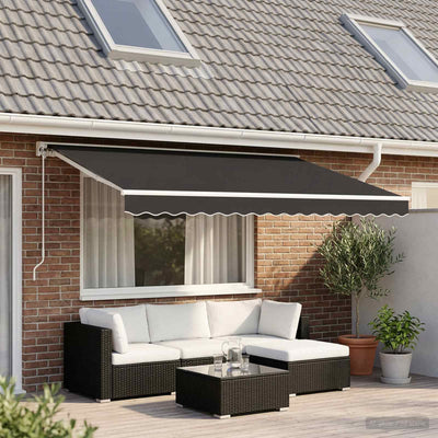Vidaxx toile de remplacement pour auvent anthracite 380 x 195 cm