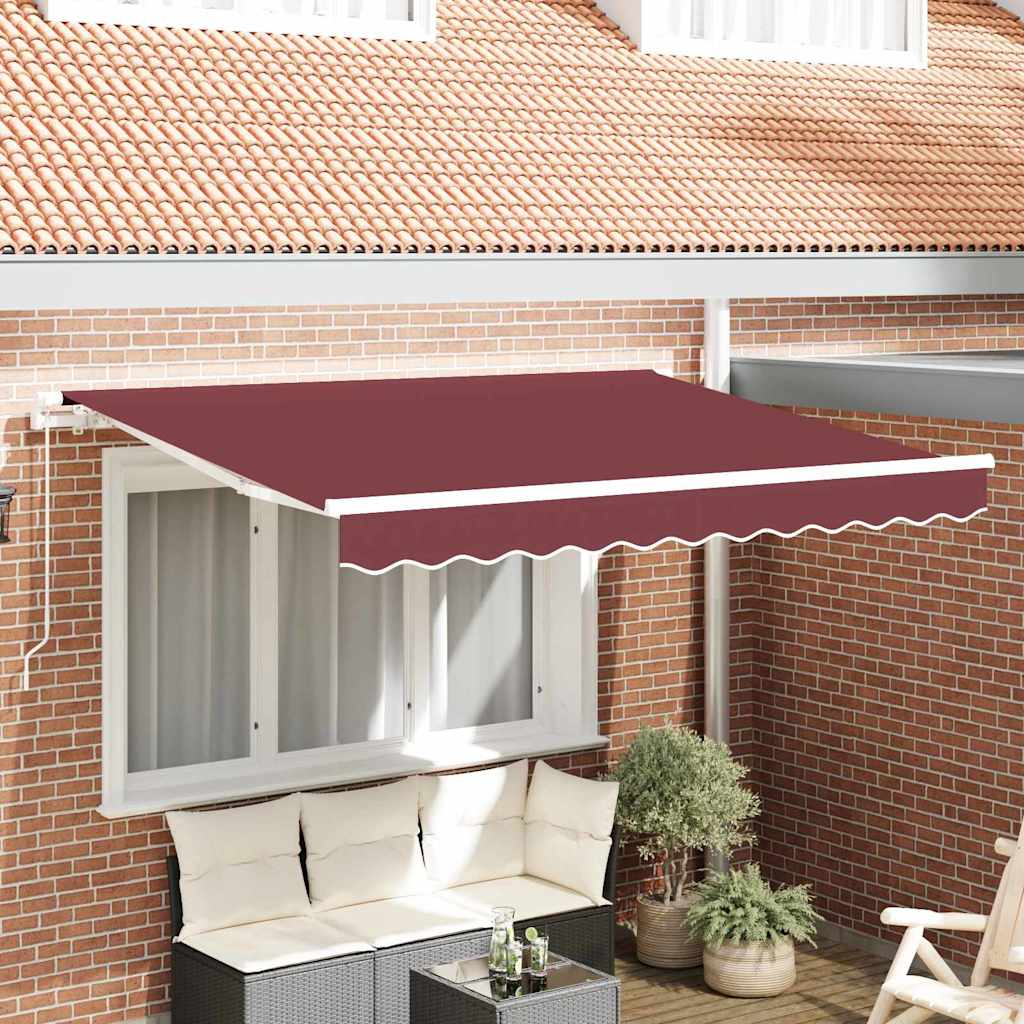 VidaXL toile de remplacement pour auvent rouge bordeaux 330 x 195 cm