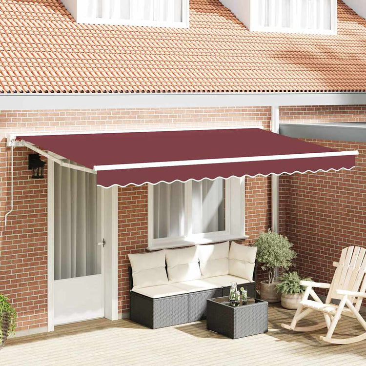 Vidaxx toile de remplacement pour auvent rouge bordeaux 380 x 195 cm