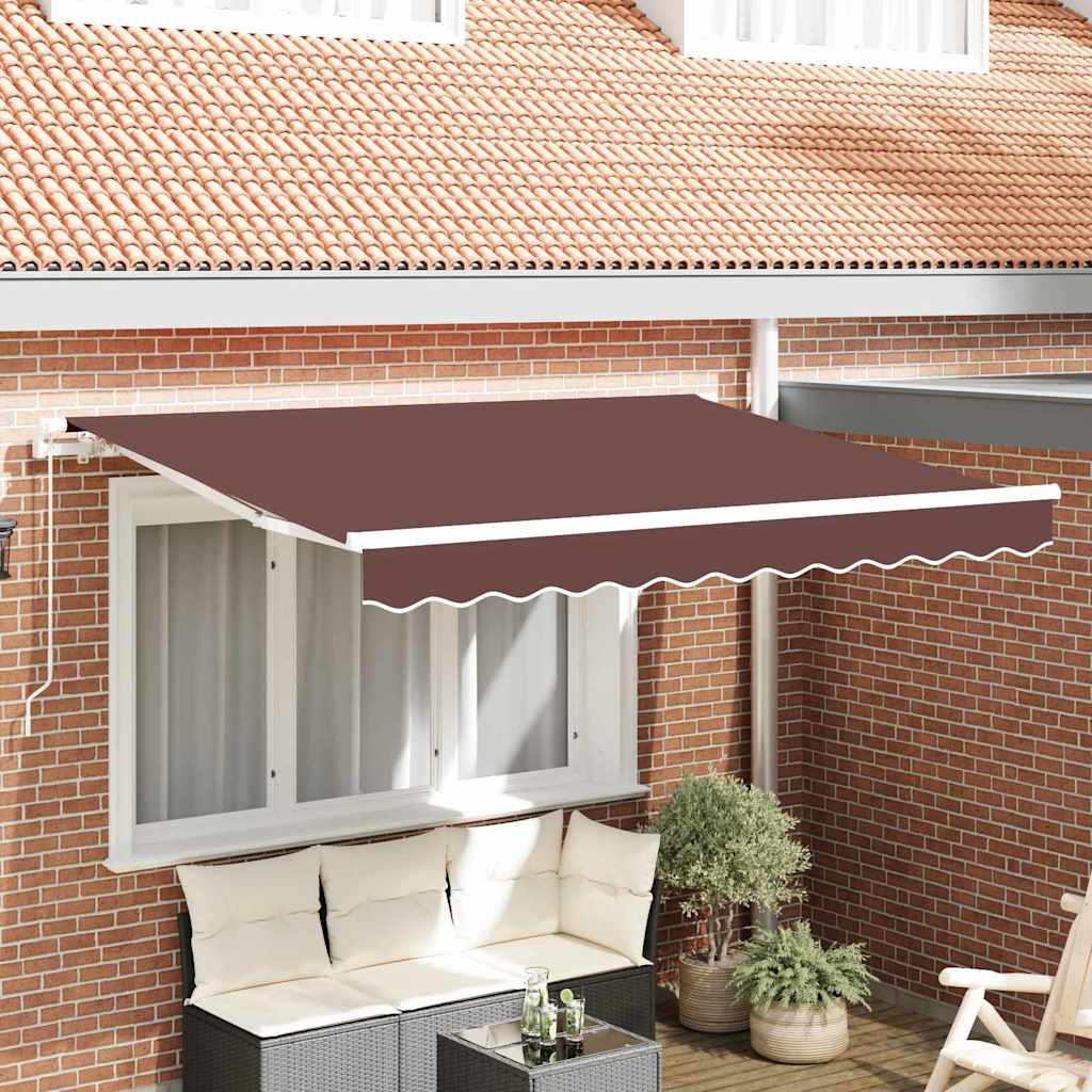 Vidaxx toile de remplacement pour auvent marron 330 x 195 cm polyester