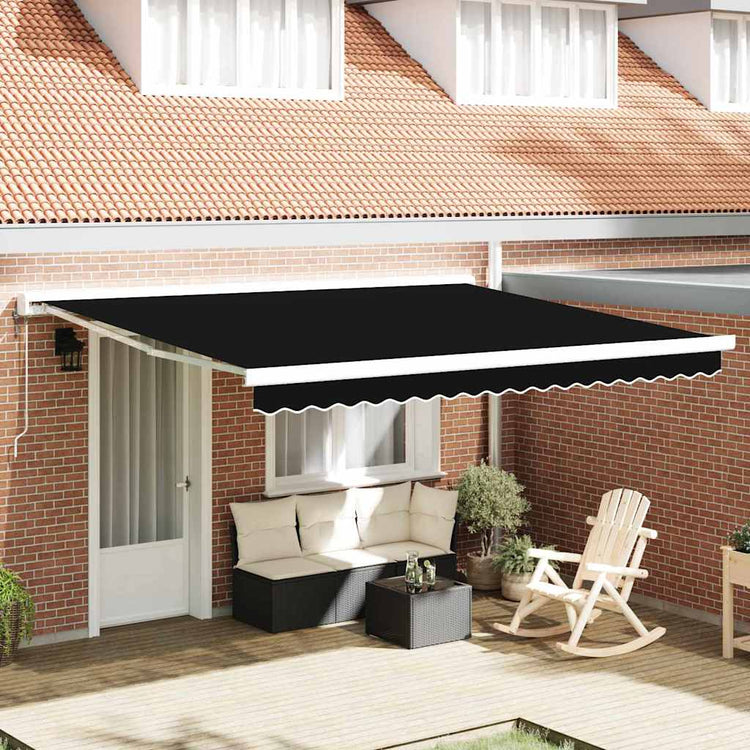 Vidaxx toile de remplacement pour auvent noir 380 x 345 cm polyester