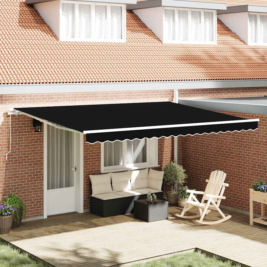 Vidaxx toile de remplacement pour auvent noir 430 x 295 cm polyester