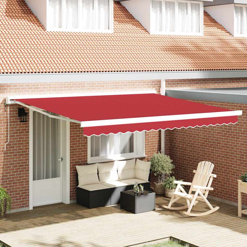Vidaxx toile de remplacement pour auvent rouge 380 x 345 cm polyester