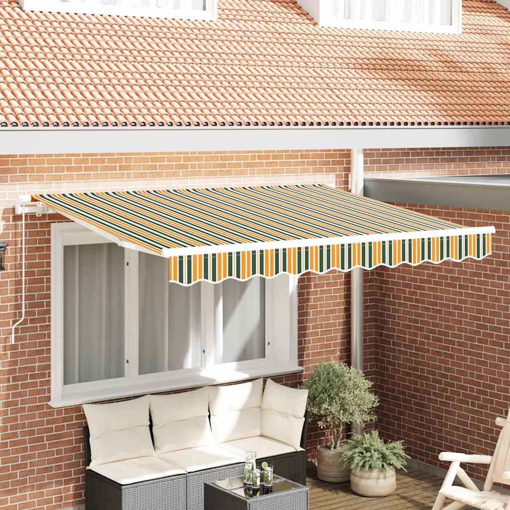 Vidaxx toile de remplacement pour auvent vert et jaune 280 x 245 cm