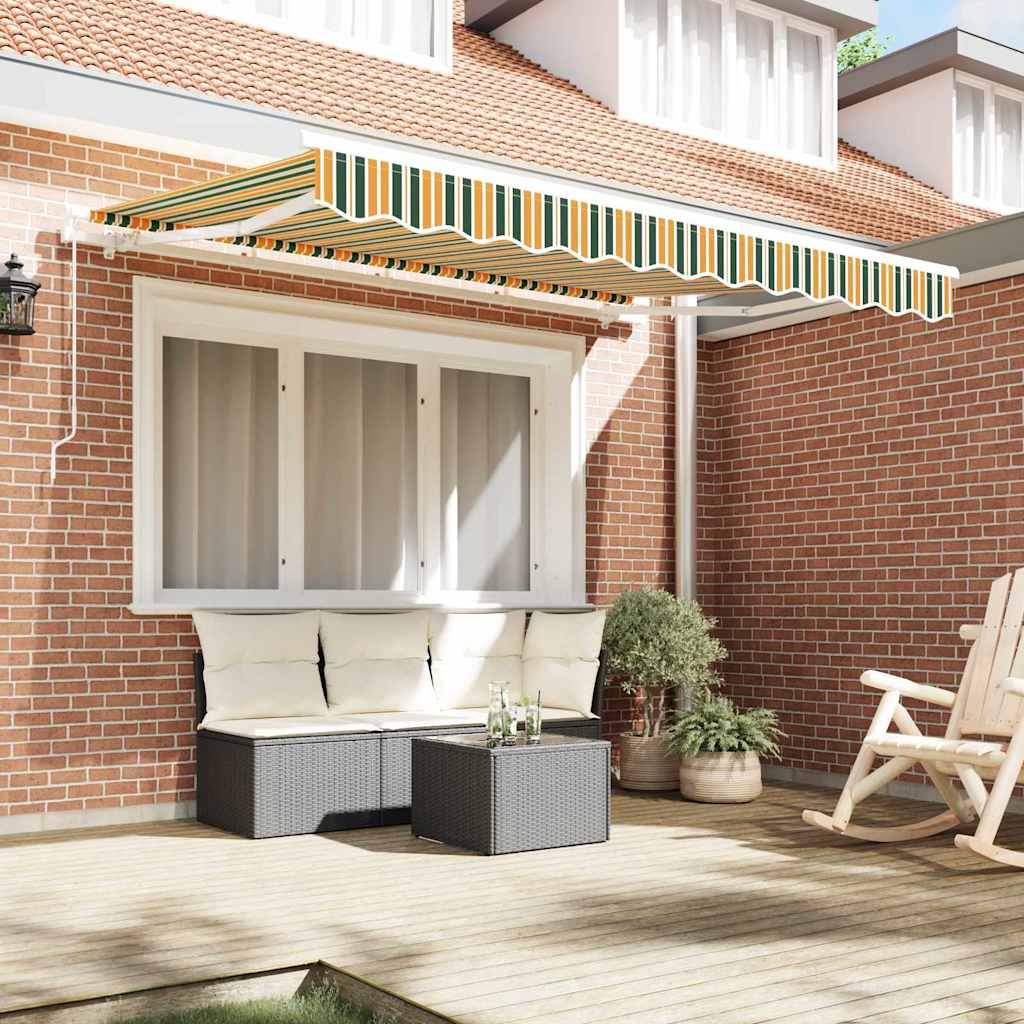 Vidaxx toile de remplacement pour auvent vert et jaune 280 x 245 cm