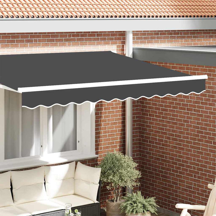 Vidaxl marquis cantonnière anthracite 580 x 20 cm toile