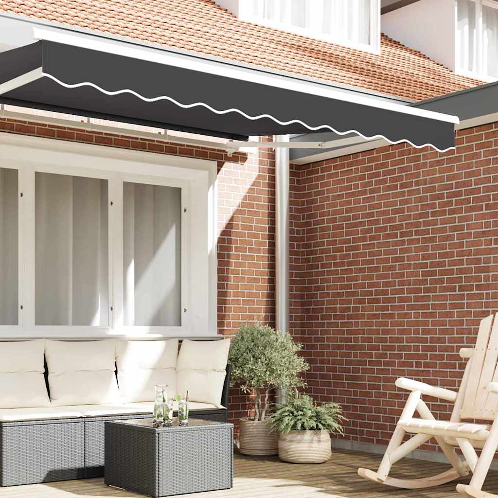 Vidaxl marquis cantonnière anthracite 580 x 20 cm toile