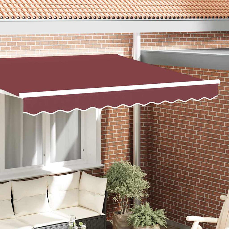 Vidaxl cantonnière marquis rouge bordeaux 580 x 20 cm toile