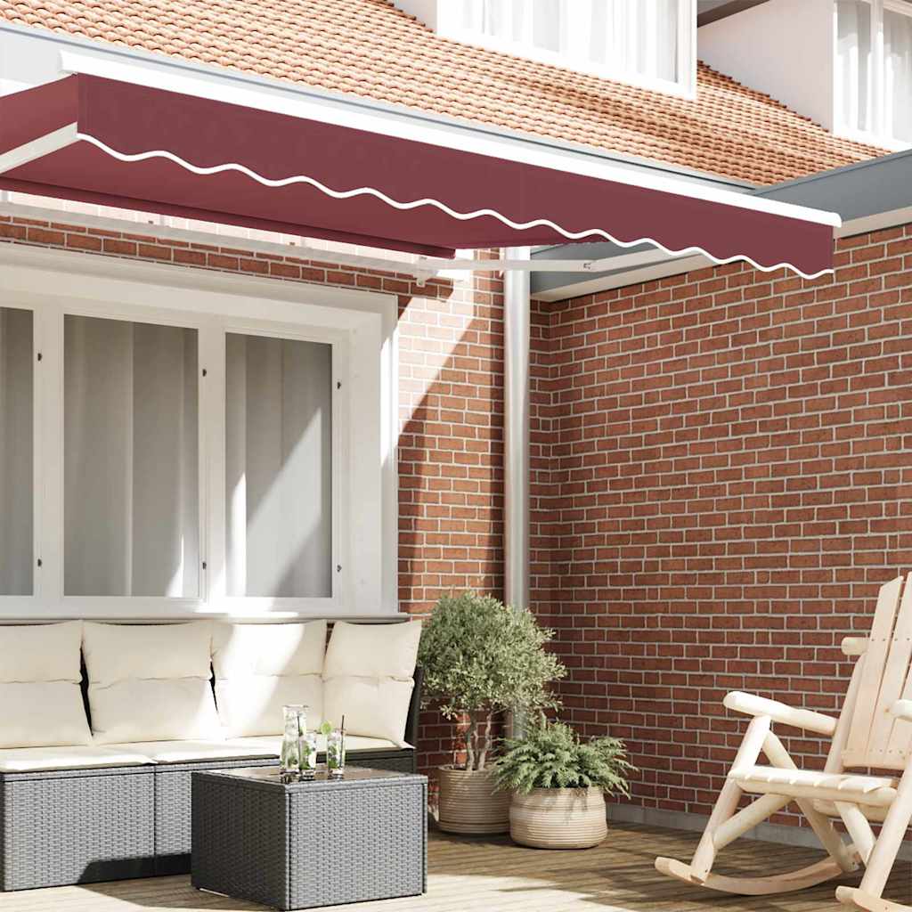 Vidaxl cantonnière marquis rouge bordeaux 580 x 20 cm toile