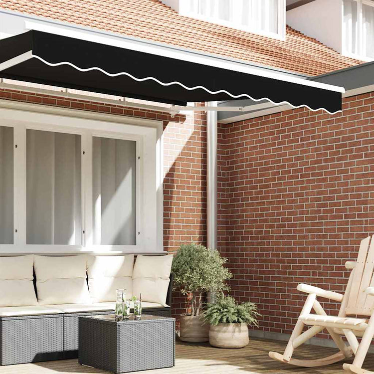 Vidaxl marquis cantonnière noir 580 x 20 cm toile