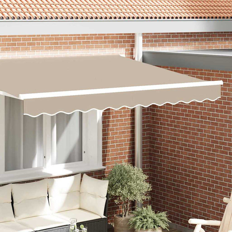 Vidaxl marquis cantonnière beige 580 x 20 cm toile