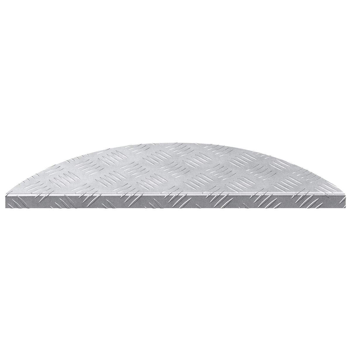 Vidaxl marche d'escalier en forme de croissant 5 pcs argent 60 x 18 cm aluminium