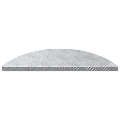 Vidaxl marche d'escalier en forme de croissant 5 pcs argent 60 x 18 cm aluminium