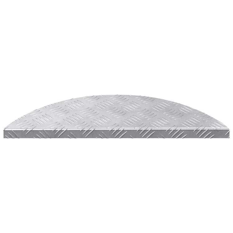 Vidaxl marche d'escalier en forme de croissant 5 pcs argent 60 x 18 cm aluminium