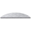 Vidaxl marche d'escalier en forme de croissant 10 pcs argent 60 x 18 cm aluminium