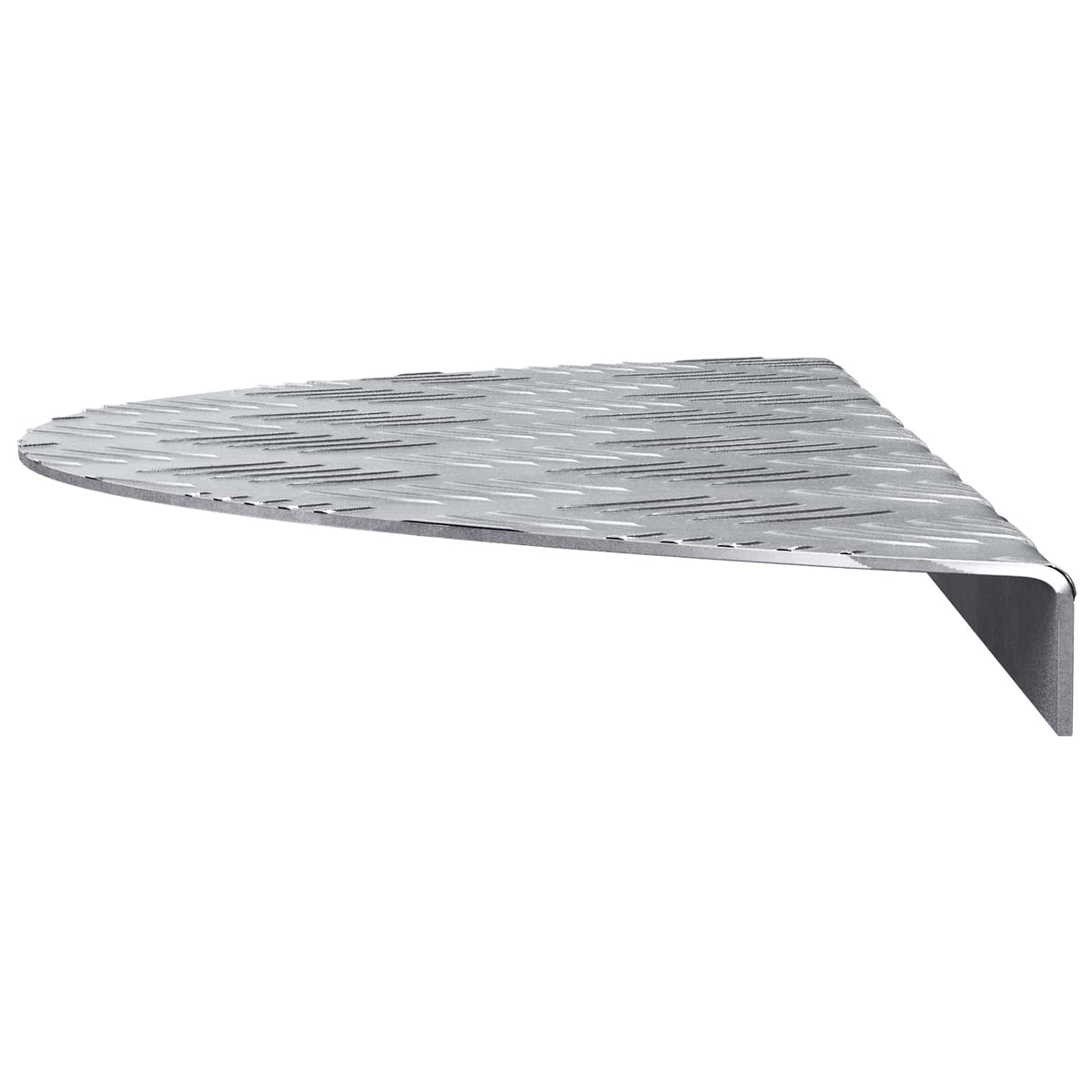 Vidaxl marche d'escalier en forme de croissant 10 pcs argent 60 x 18 cm aluminium