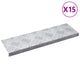 VidaXL marche d'escalier rectangulaire 15 pcs argent 60 x 18 cm aluminium