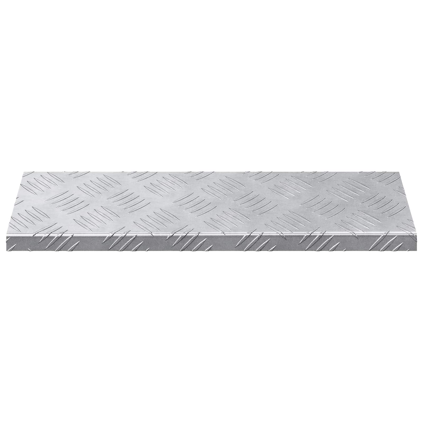 VidaXL marche d'escalier rectangulaire 15 pcs argent 60 x 18 cm aluminium
