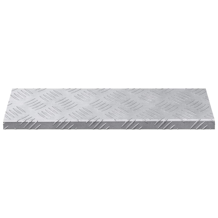 VidaXL marche d'escalier rectangulaire 15 pcs argent 60 x 18 cm aluminium