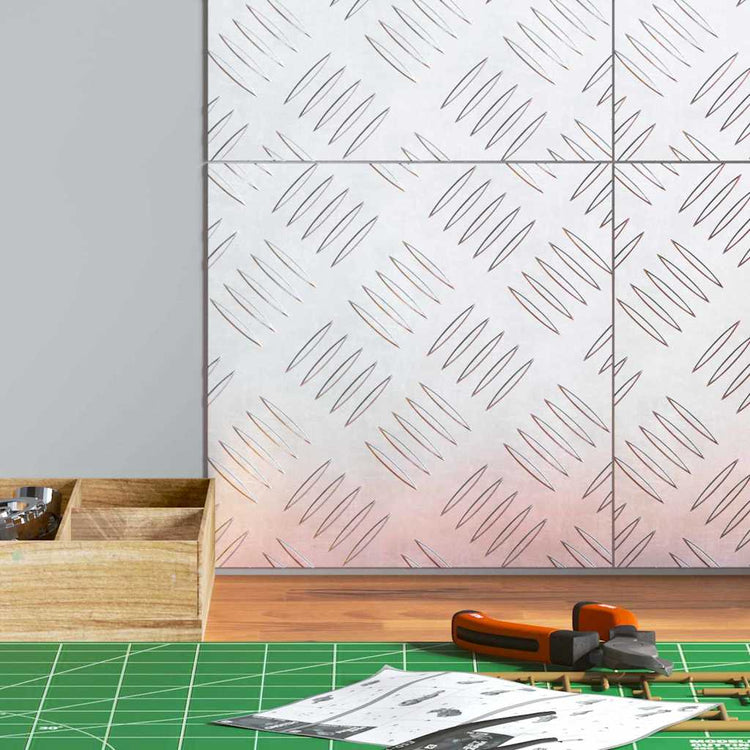 Vidaxxl marche d'escalier carré 4 pcs argent 20 x 20 cm aluminium