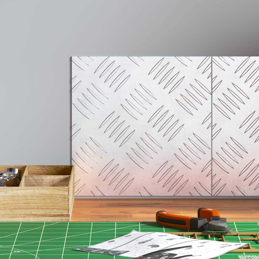 Vidaxxl marche d'escalier carré 2 pcs argent 20 x 20 cm aluminium