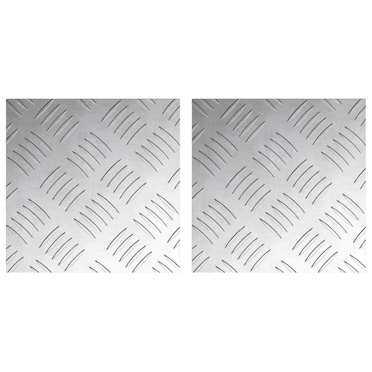 Vidaxxl marche d'escalier carré 2 pcs argent 20 x 20 cm aluminium